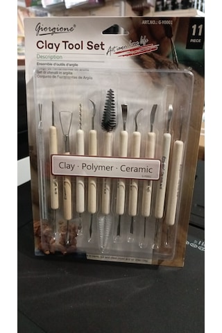 Giorgione Seramik Ebeşuar Detay Seti 11li Karma Set Clay Tool Set
