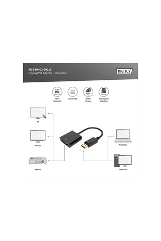 Digitus Display Vga S Kablo Ak-340403-001