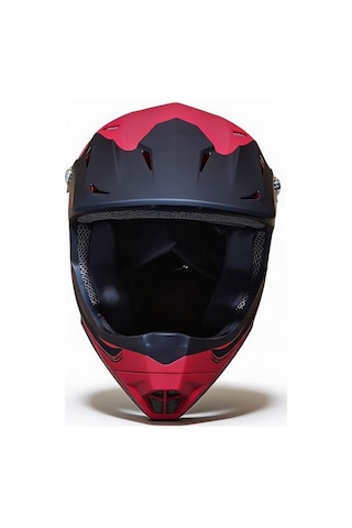 Asistan Full Face Tam Korumalı Kask 55-56 Kırmızı Kırmızı - Siyah