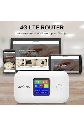 4g Mobil Sim Kartlı Wifi Router 150mbps 3000mah Taşınabilir Hotspot Modem Kayıtlı