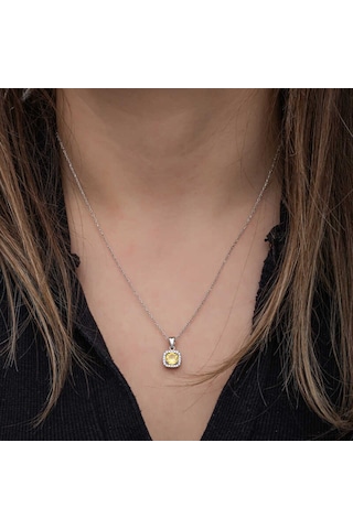 Blackcraft 925 Ayar Gümüş Sarı Baget Taşlı Kadın Set Bc-831993 Beyaz