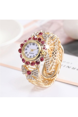 Yingfu Yeşil Kadın Taklidi Kuvars İzle Bilezik Saatler Kol Saati Çok Renkli