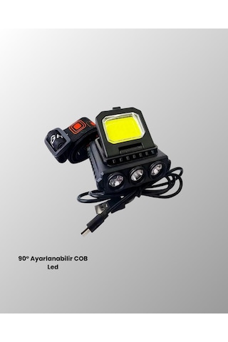 Hnrlıshp 800 Lumen Led Kafa Lambası Cob Ve Xpe Led Type C Şarjlı Ayarlanabilir Çok Renkli
