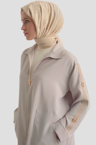 Armine Trend Kolları Şerit Detaylı Boydan Fermuarlı Allerli Giy Çık Taş 26yt516 Taş