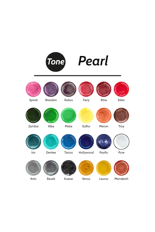 Tone Pearl Epoksi Renk Pigmenti Seti Sedef Renkler 24X25 Ml