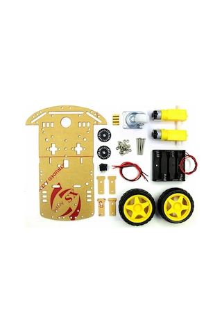 2wd Akıllı Robot Araba Şasi Kiti Dıy Pleksi Tekerlek Motor Çizgi İzleyen Engelden Kaçma