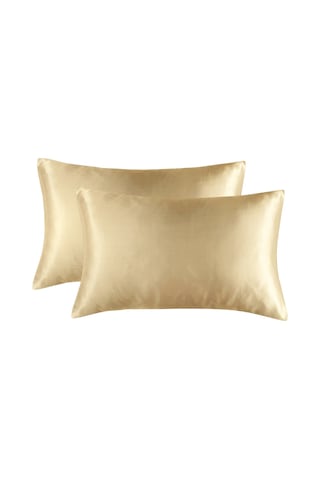 Lemestar Şampanya Renkli Simülasyon İpek Yastık Kılıfı 51x92cm 2 Adet, Ev İçin Konforlu Kullanim Kolay, Dayanıklı Malzeme, Yatak Odası Tekstili Diğer