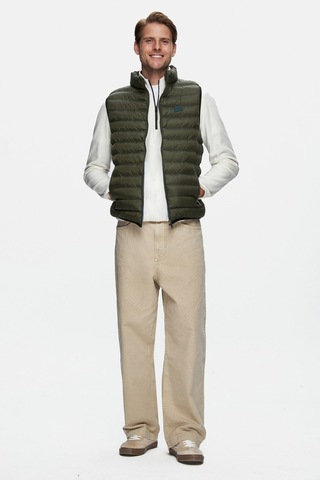 Blume Yeşil Fermuarlı Ve Cepli Polyester Standard Fit Erkek Yelek Yeşil