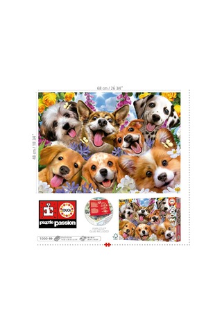 Educa 1000 Parça Yavru Köpek Selfiesi Puzzle - Puppies Selfie Howard Robinson - 19931
