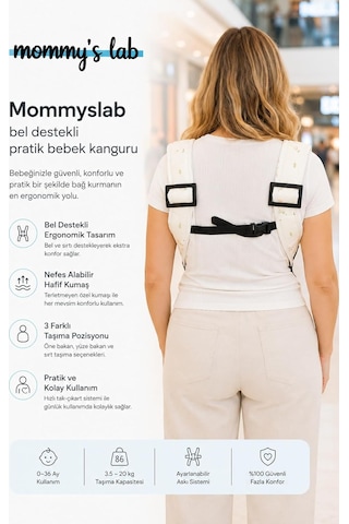 Tr Bebek Ergonomik Pratik Kanguru Taşıyıcı Ayarlanabilir Sırt Destekli 0-36 Ay Pembe Kirpi