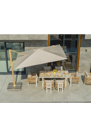 İbiza Şemsiye 3 X 3 M Cappuccino Cappuccino