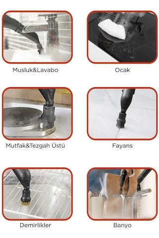 Torima CB-902A 1500 W 8 Aparatlı Buharlı Temizlik Makinesi