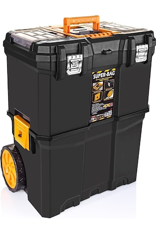 Hesaplı Hırdavat Super-Bag 5039 Büyük Tekerlekli Çift Katlı