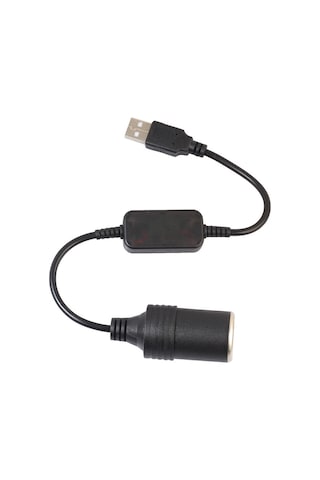 Sürüş Kaydedici Güç Kablosu Usb'den Çakmak Soketi Dişi Konektöre, Usb 5v'dan 12v'a Yükseltici Güç Adaptör Kablosu 5v'dan 12v'a 60 Cm. 1 Adet