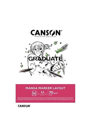 Canson Layout Blok, A4, 50 Yaprak, Ekstra Düz, 70 G