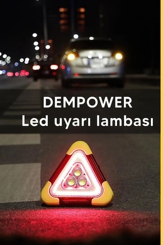 Solar Şarjlı Çok Fonksiyonlu Reflektör Işıklı Ikaz Lambası Acil D
