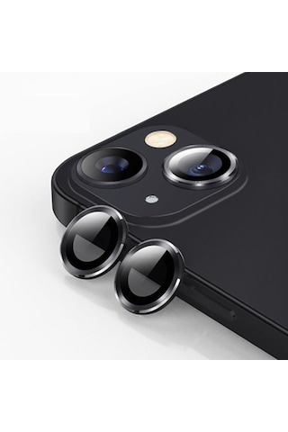 Apple Uyumlu iPhone 14 Mercek Lens Kamera Koruyucu SİYAH
