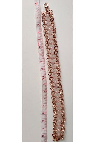 Pembe Kuvars Taşlı Bakır Bileklik Açık Pembe