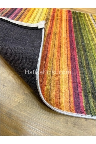 Salerno Çamaşır Makinesinde Yıkanabilir Kilim Halı Hs1008 Çok Renkli