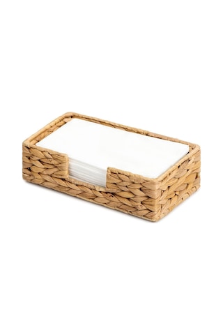 Geeksen Doğal Su Sümbülü El Dokuma Depolama Sepeti - 24x13x7cm Masa/banyo Bezi Ve Küçük Eşya Saklama Kutusu