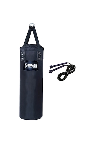 Desfabe PDS 80x25Cm Kolonlu Kum Torba+Atlama İpi Siyah