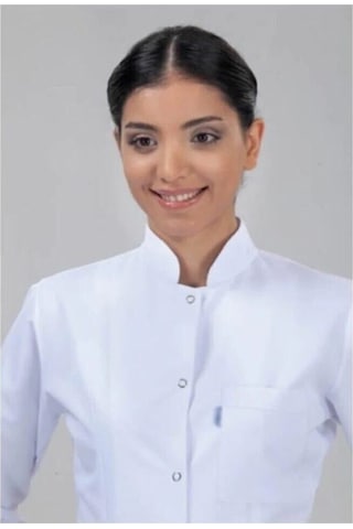 Lavinya Önlük Hakim Yaka Doktor Öğretmen Önlüğü Orta Boy Beyaz