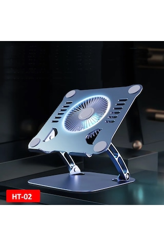 Ht-02 Metal Laptop Standı Yükseklik Ayarlı Fanlı Premium Serisi