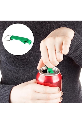 Metal Anahtarlık Şeklinde Şişe Açacağı Çok Amaçlı Kutu Şişe Kapak Açacağı Bira Açacağı Yeşil Renk Ye Diğer