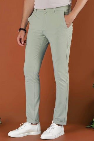 Efor Slim Fit Beli Lastikli Gofre Kumaş Mint Spor Pantolon P 1126 Mint