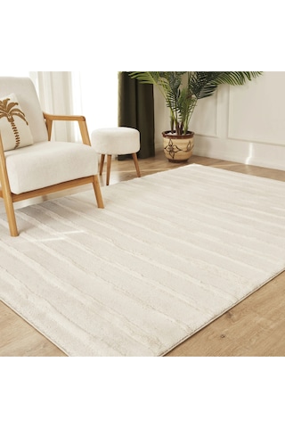 Kaşmir Halı 7/24 Plushy Basra Krem 120x180 Cm Bej