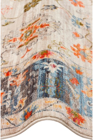 Hoom Rugs Petra 19 Bej Multy Makine Halısı Mavi