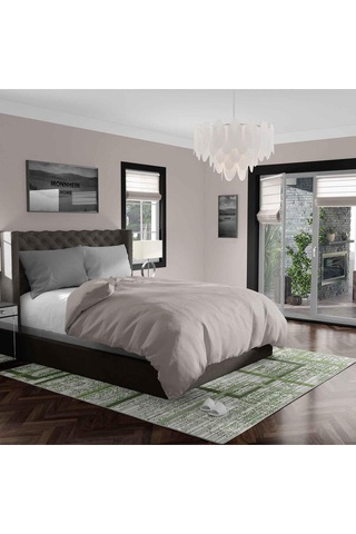 Kaymaz Taban Yıkanabilir Halı Mutfak, Salon, Yatak Odası İçin Modern Dijital Baskı Halı Slnhalı81 - 332 Çok Renkli