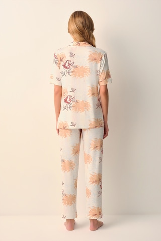 Suwen Holly Gömlek Yaka Pijama Takımı Sh26641660b1185 Bej