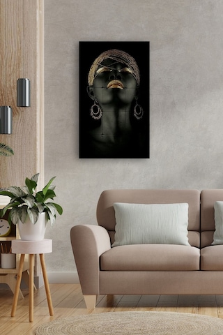 Doğal Taş Tablo - Kadın Temalı- Duvar Dekoru 30x50cm