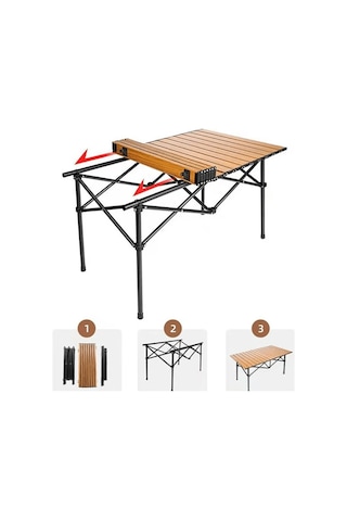 Kamp Masası Xxl Katlanabilir 120 65 60cm Çok Renkli
