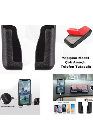 Telefon ve Tablet Tutucu Ergonomik Pratik Araç-Ev-Ofis Yapıştırma