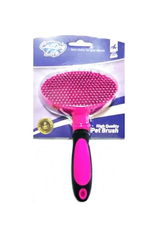 Özel Tasarım İnce Telli Tüy Tarama Kedi Fırçası 16 Cm - Pembe