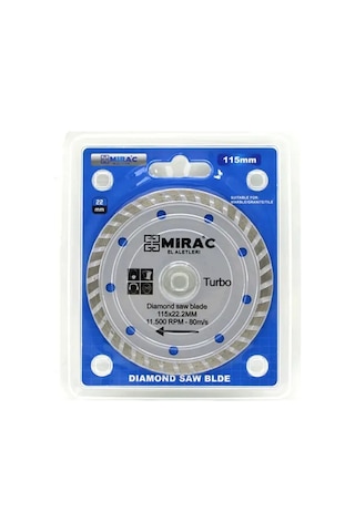 Jenerik 115 Mm Mermer Kesme Diski 22.2 Mm İnce Turbo