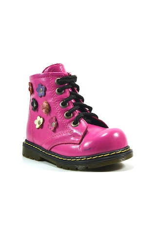 Onlo Ayakkabı 112 Hakiki Deri Pembe Kız Bebek Postal Bot Pembe