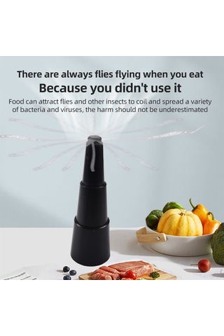 Leezsing Taşınabilir Masaüstü Sinek Kovucu Fan, Esnek Yansıtıcı Kanatlı, Ayarlanabilir Yükseklik, Siyah, 2'li Paket, Pil Hariç