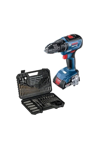 Bosch Gsb 18v-50 Tek Akülü 2 Ah + V-line 103 Parça Tornavida Seti