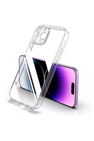Logis İphone Uyumlu 14 Pro Max Şeffaf Kılıf Silikon Koruma Şeffaf