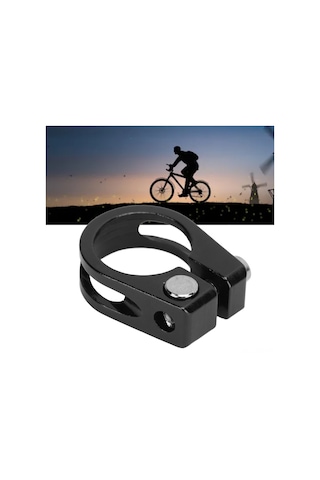 Tenfowee Alüminyum Bisiklet Oturma Tüp Klembi 2 Adet - 25.4mm Delikli Tasarım - Hafif Ve Dayanıklı - Kolay Kurulum - Siyah - Deadlift, Denge Bisikleti İçin Siyah