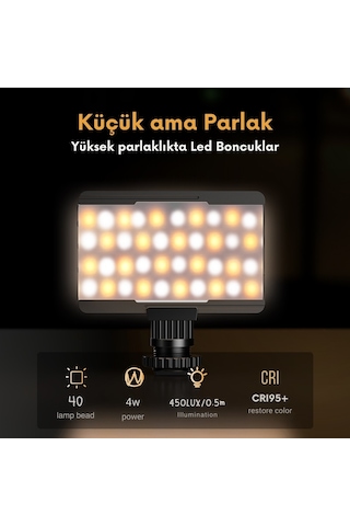 Apexel Profesyonel Taşınabilir Led Dolgu Işığı Telefon Tablet Fotoğraf Makinesi Uyumlu Apl-fl22