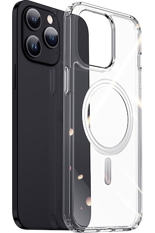 Novstrap Apple Uyumlu iPhone 15 Pro İle Kılıf Şeffaf Magsafe Kamera Korumalı Kapak