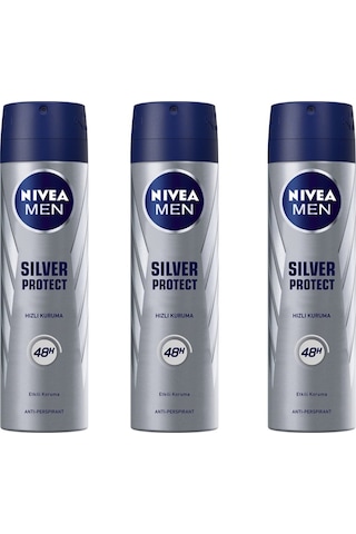 Nivea Men Silver Protect Erkek Sprey Deodorant 3 x 150 ML Nivea Men Silver Protect Erkek Sprey Deodorant 3 x 150 ML