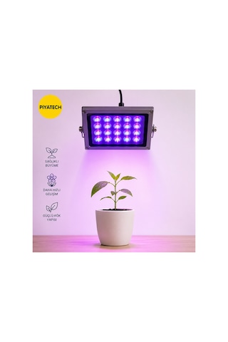 20w Led Bitki Yetiştirme Projektörü Grow Light Uv Lamba 10 Lensli - 180 140 Mm