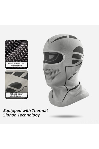 Vkemall Kış Sporu Outdoor Kayak Moto Kask Erkek Kadın Rüzgar Ve Soğuk Koruma Yüz Maskesi Isı Saklama Işık Gri Dikişli Baþlık Dtj49