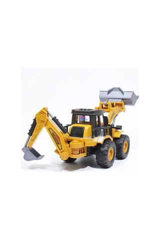 Oyuncak Metal Buldozer Ekskavatör Kepçe İş Makinası 32 Cm