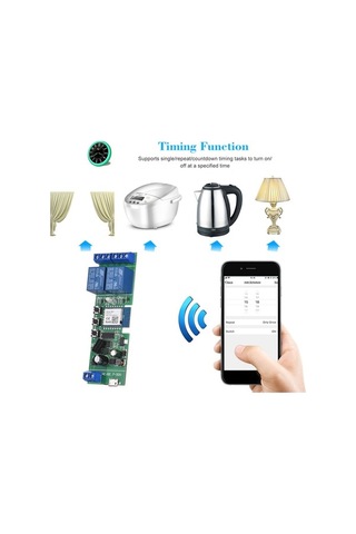 Dancemonkey Tuya 2 Kanallı Wifi Anahtar Akıllı Ev Otomasyonu Alexa/google Uyumlu Zamanlayıcı, Uzaktan Kontrol